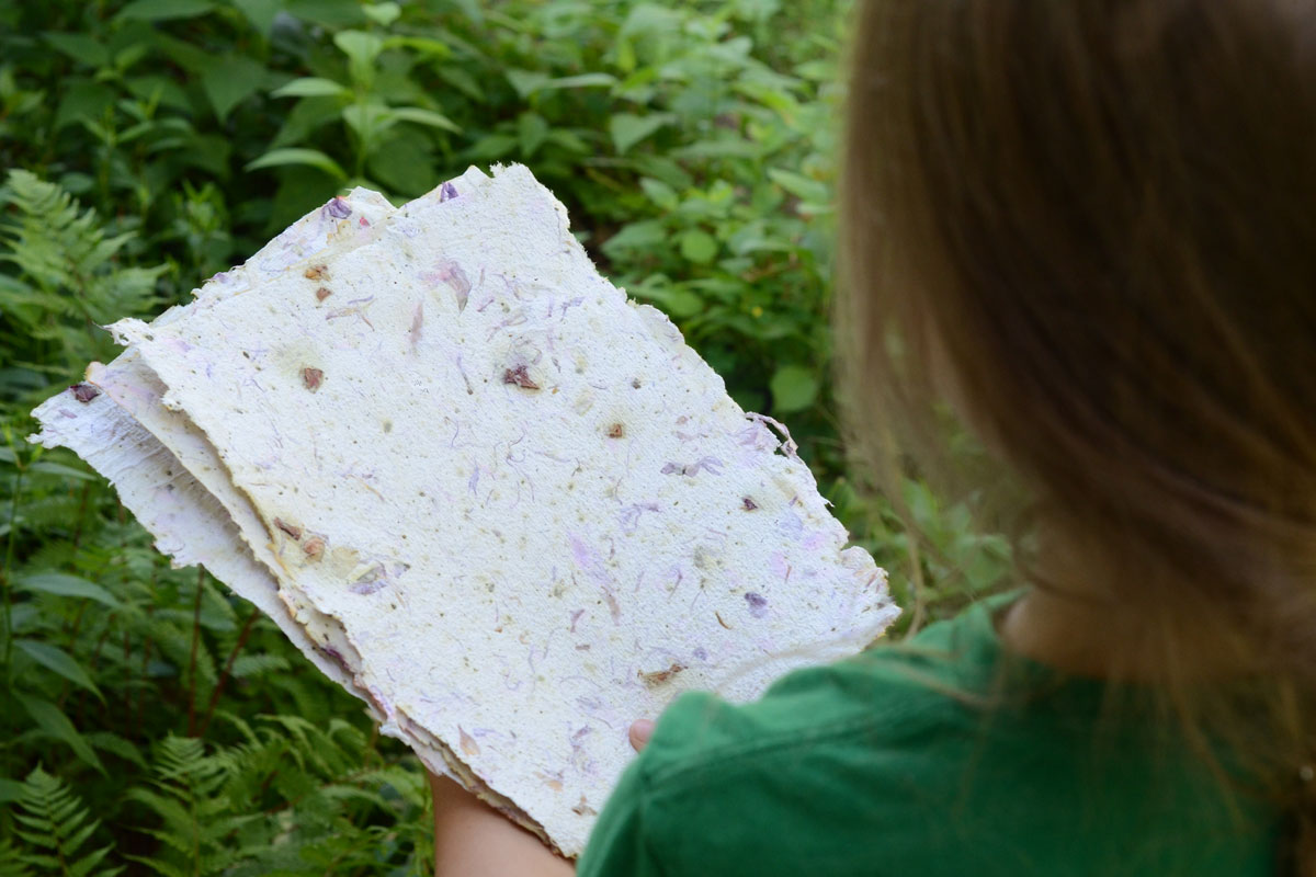 Handmade Floral Paper: A Family-Friendly Project | Herbal Academy | You can make your own floral paper and then use it to make the prettiest cards, bookmarks, and more. This activity is great for all ages! 