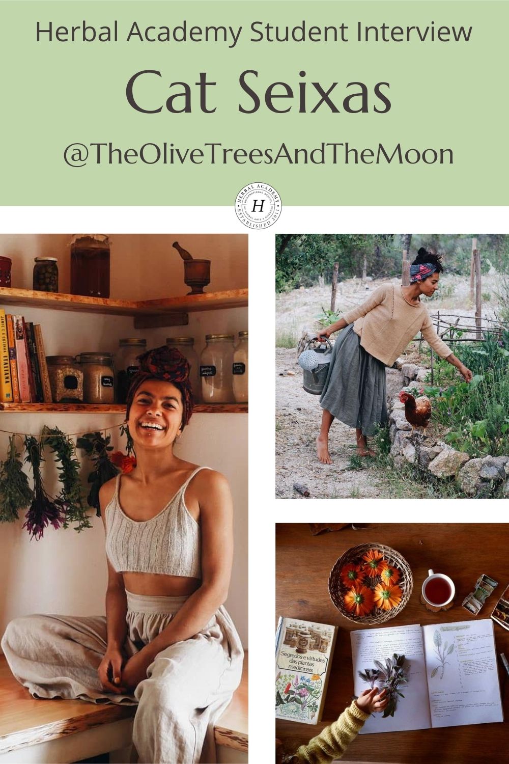 Student Feature: Cat Seixas (@TheOliveTreesAndTheMoon) | Herbal Academy | In the first installment of our Student Feature Series, we chatted with Cat Seixas (@TheOliveTreesAndTheMoon) about how herbalism has impacted her life.