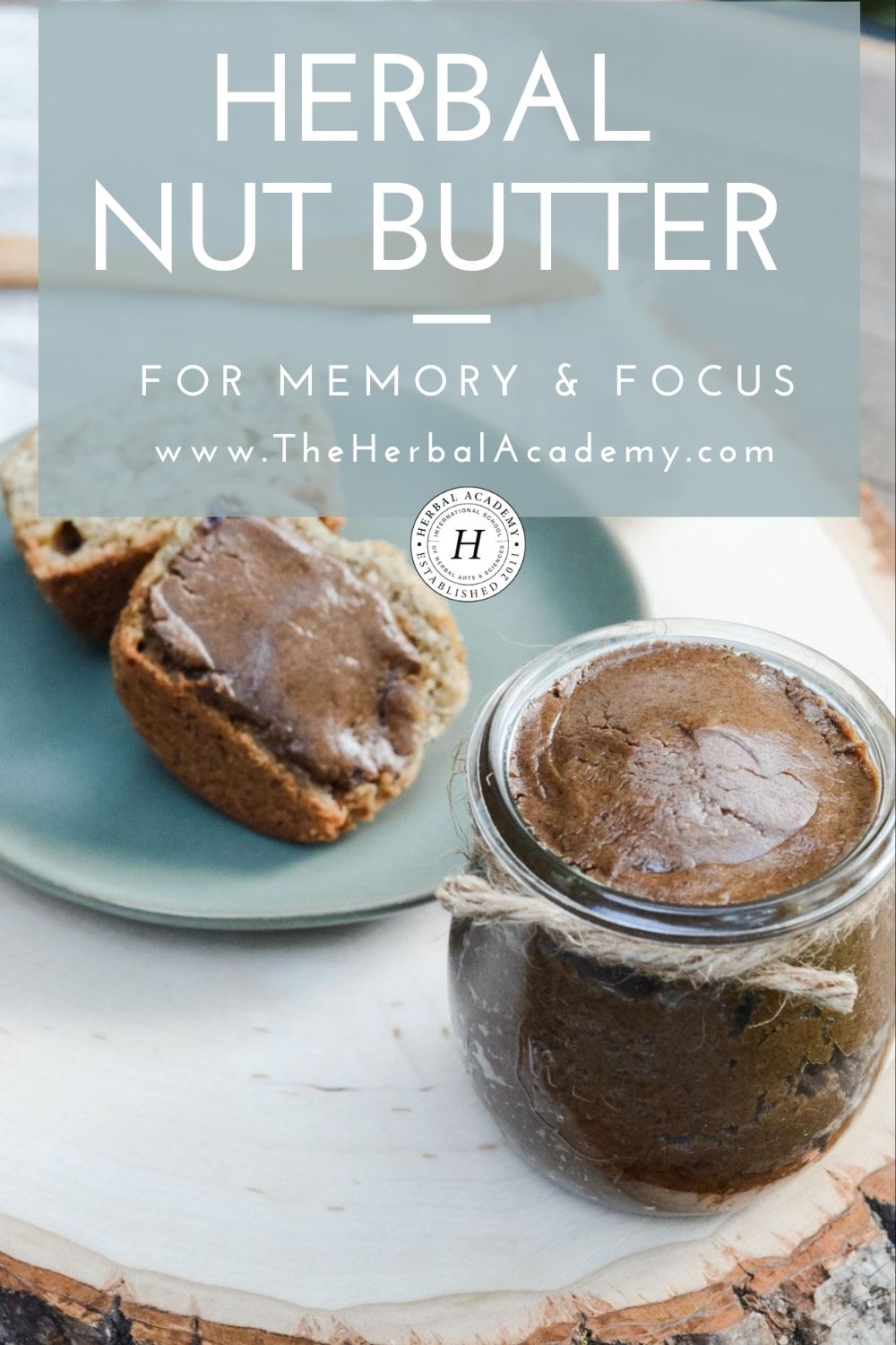 Study Snack! Nut Butter Recipe with Herbs for Memory and Focus (+Video) | Herbal Academy | Learn about four herbs for memory and focus, plus a delicious way to enjoy them daily with a simple Memory Boost Nut Butter Recipe (and video!).  