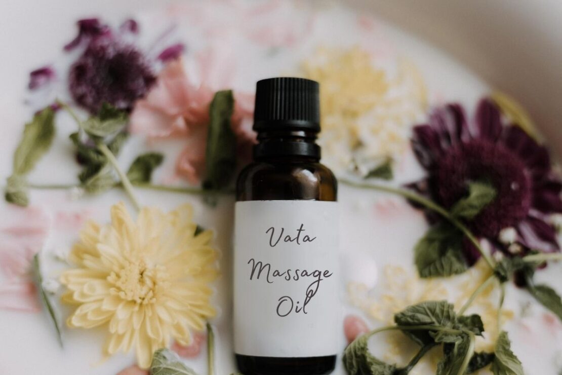 Vata Massage Oil Recipe (Fall and Early Winter) | Herbal Academy | This vata massage oil recipe features a sesame oil base and herbs with a warming, grounding energy, making it great for fall and winter.