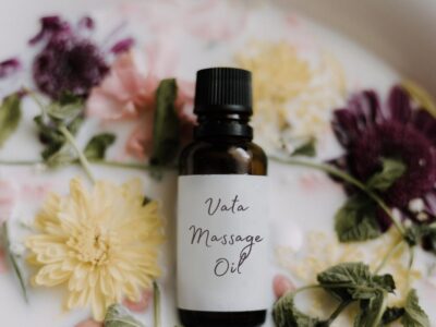 Vata Massage Oil Recipe (Fall and Early Winter) | Herbal Academy | This vata massage oil recipe features a sesame oil base and herbs with a warming, grounding energy, making it great for fall and winter.
