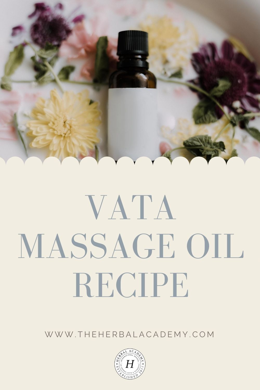 Vata Massage Oil Recipe (Fall and Early Winter) | Herbal Academy | This vata massage oil recipe features a sesame oil base and herbs with a warming, grounding energy, making it great for fall and winter. 