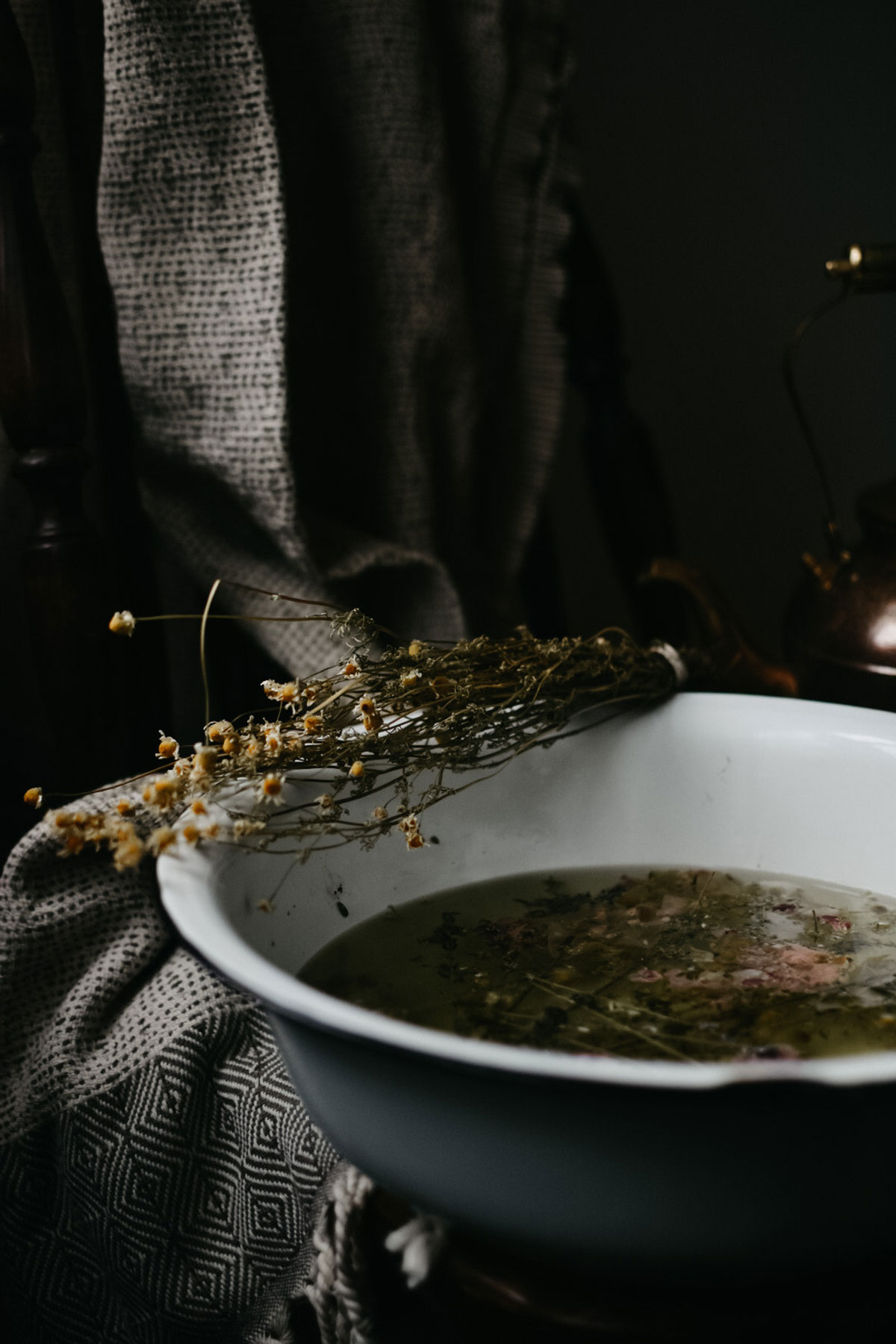 Facial steam with herbs