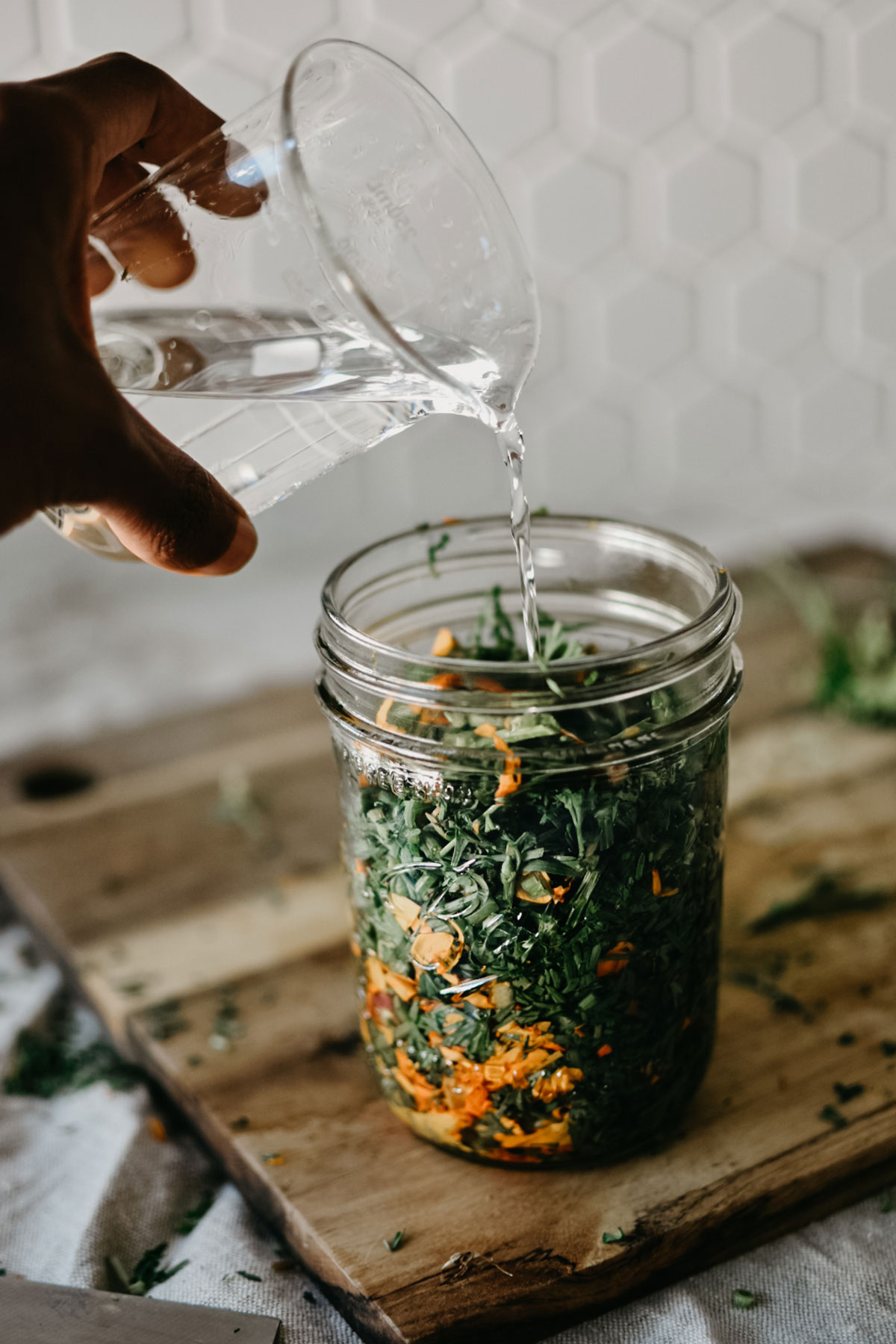 California poppy tincture in the making