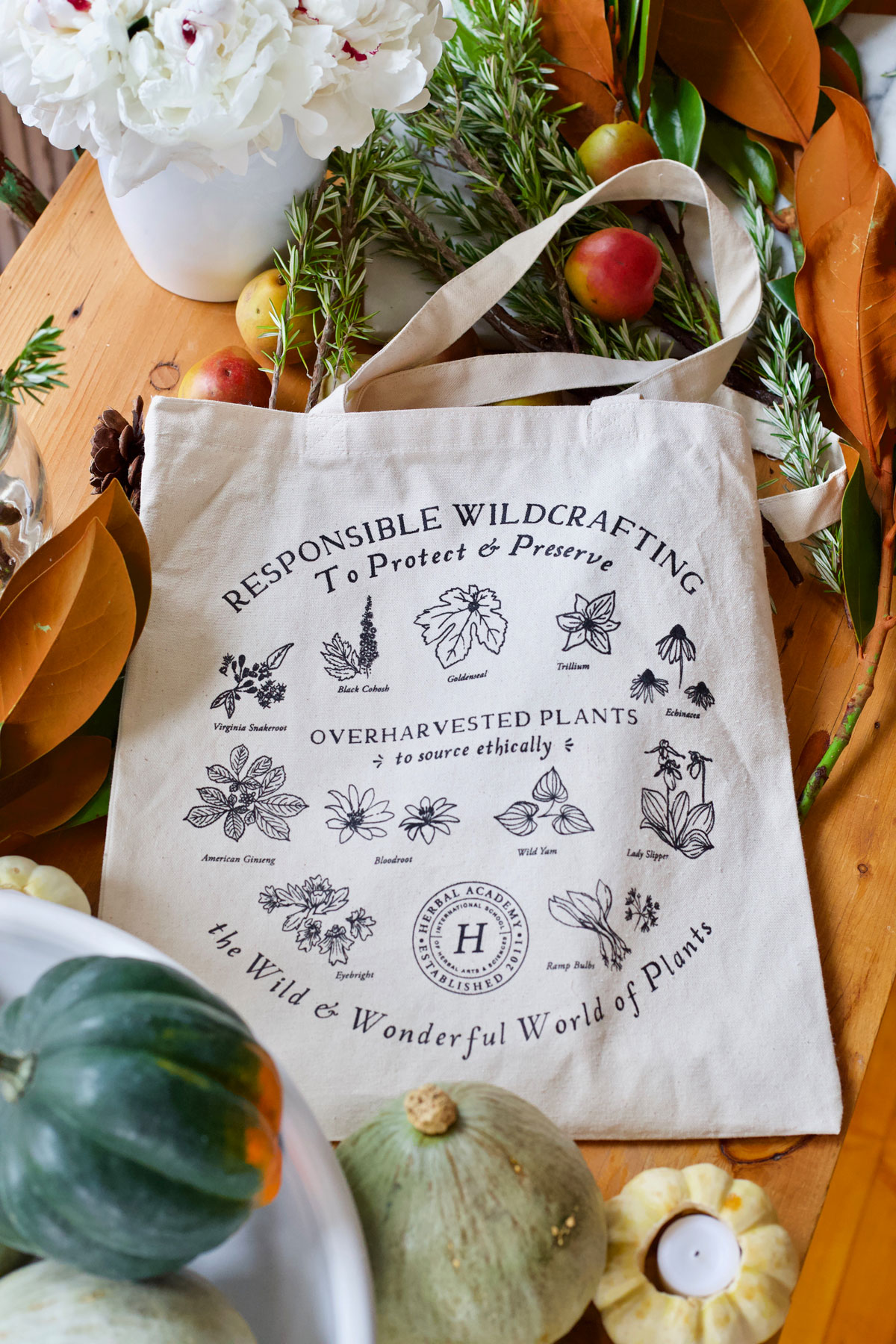 Herbal Academy Foraging tote