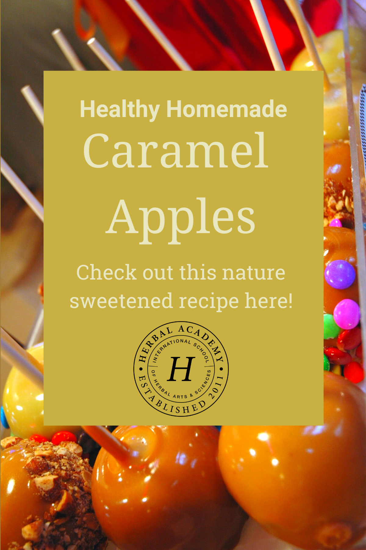 Healthy caramel apples Pintrest graphic