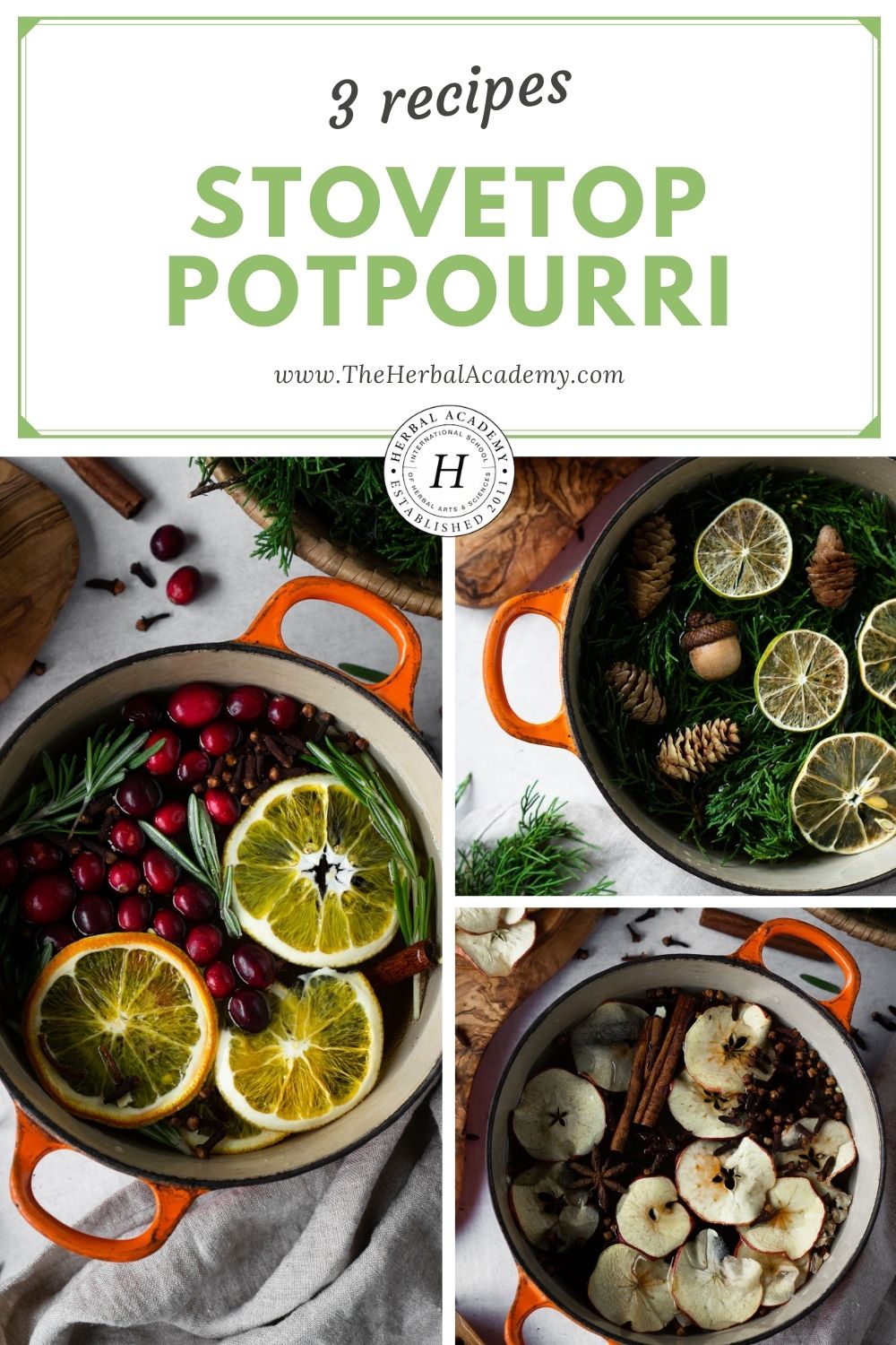 Stovetop Potpourri Recipes Pinterest graphic