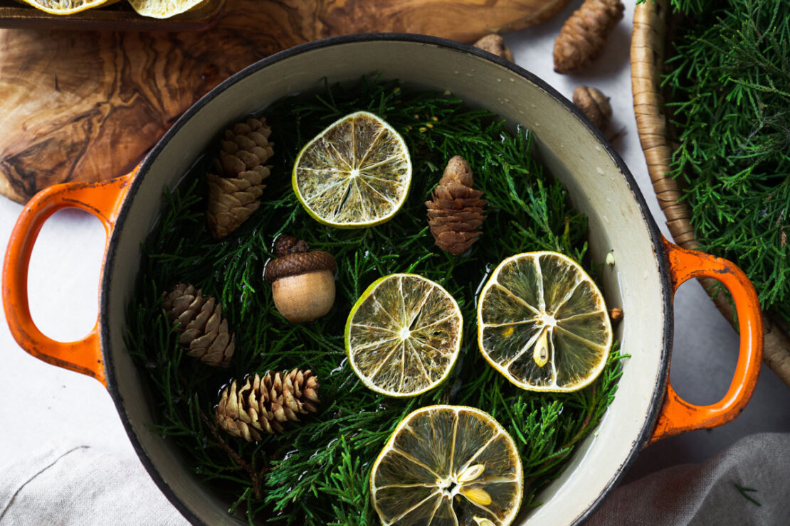 the best do-it-yourself holiday stovetop potpourri — a styled sage