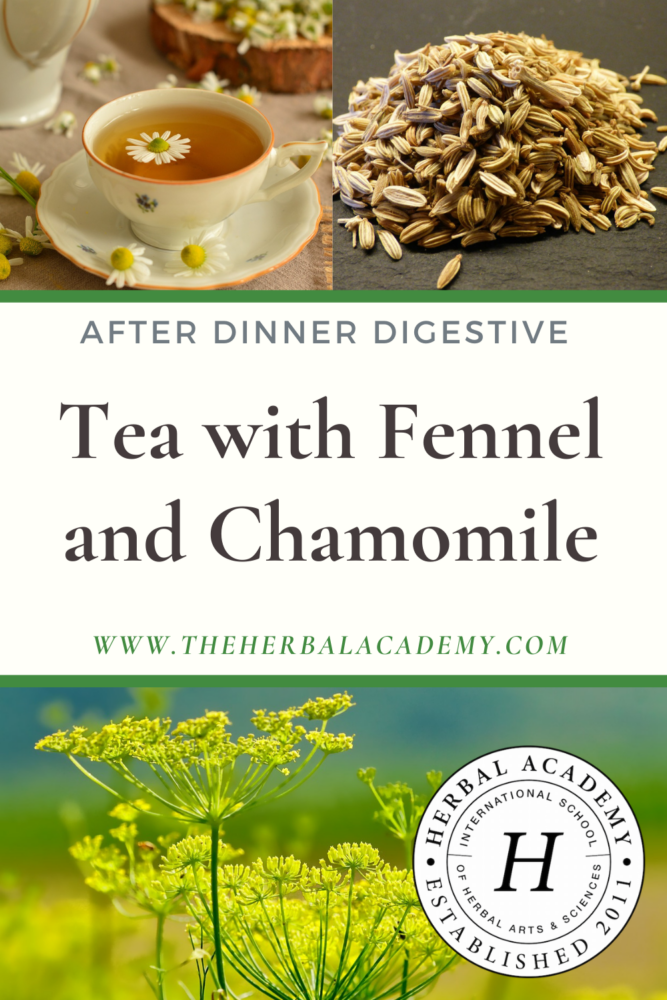 After dinner tea recipe Pinterest graphic