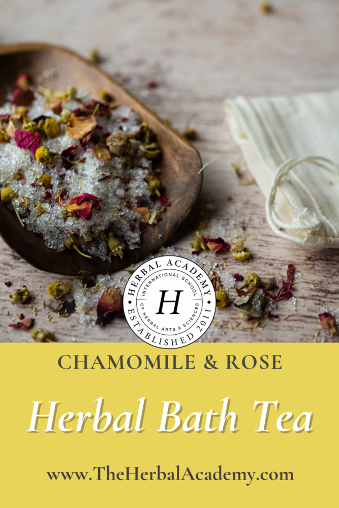 Herbal Bath Tea with Chamomile & Rose – Herbal Academy