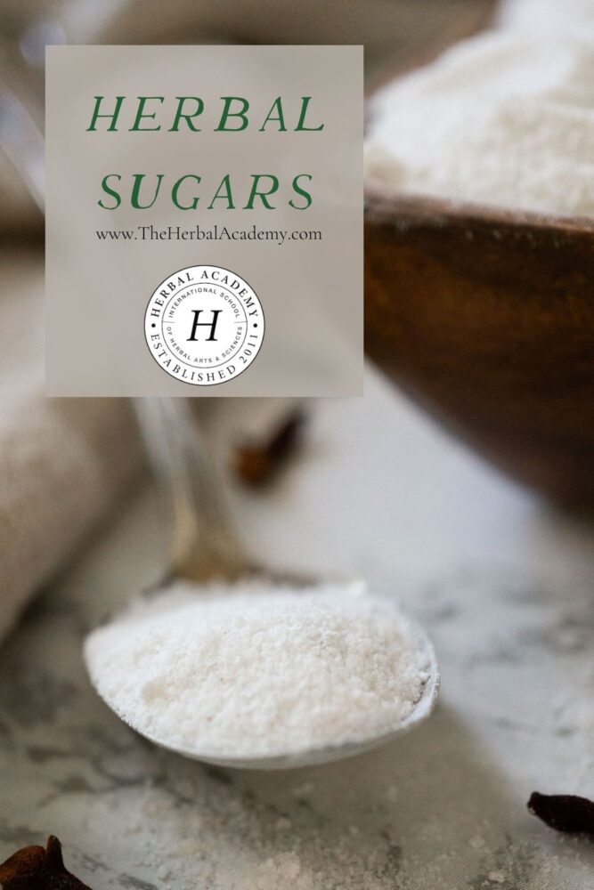 Herbal sugars pinterest graphic