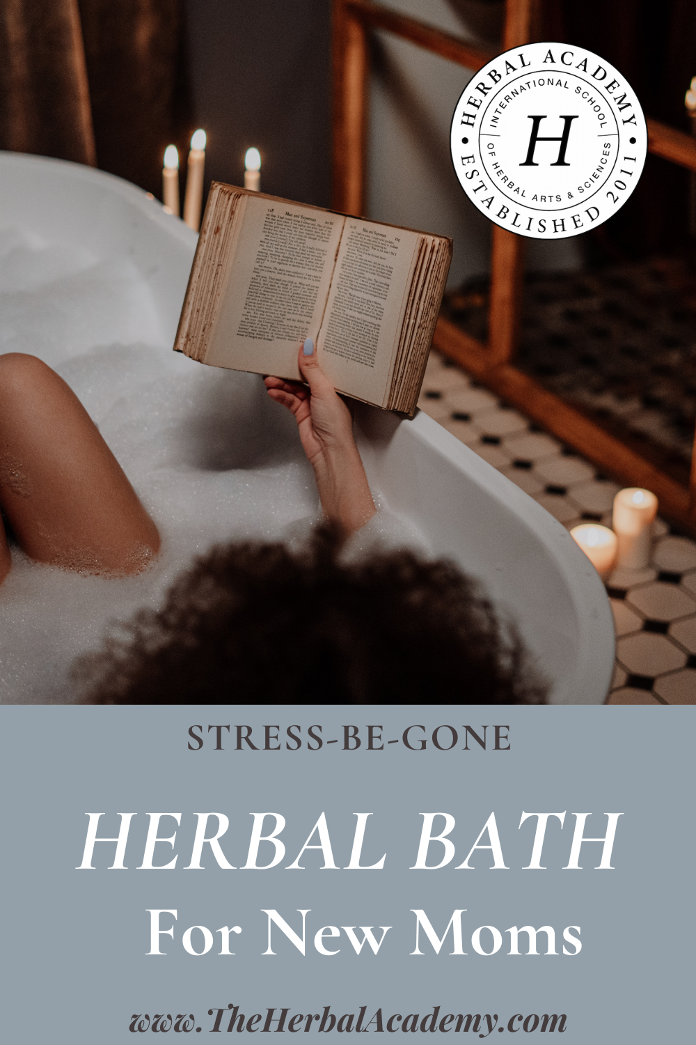 Herbal Bath Recipe Pinterest graphic