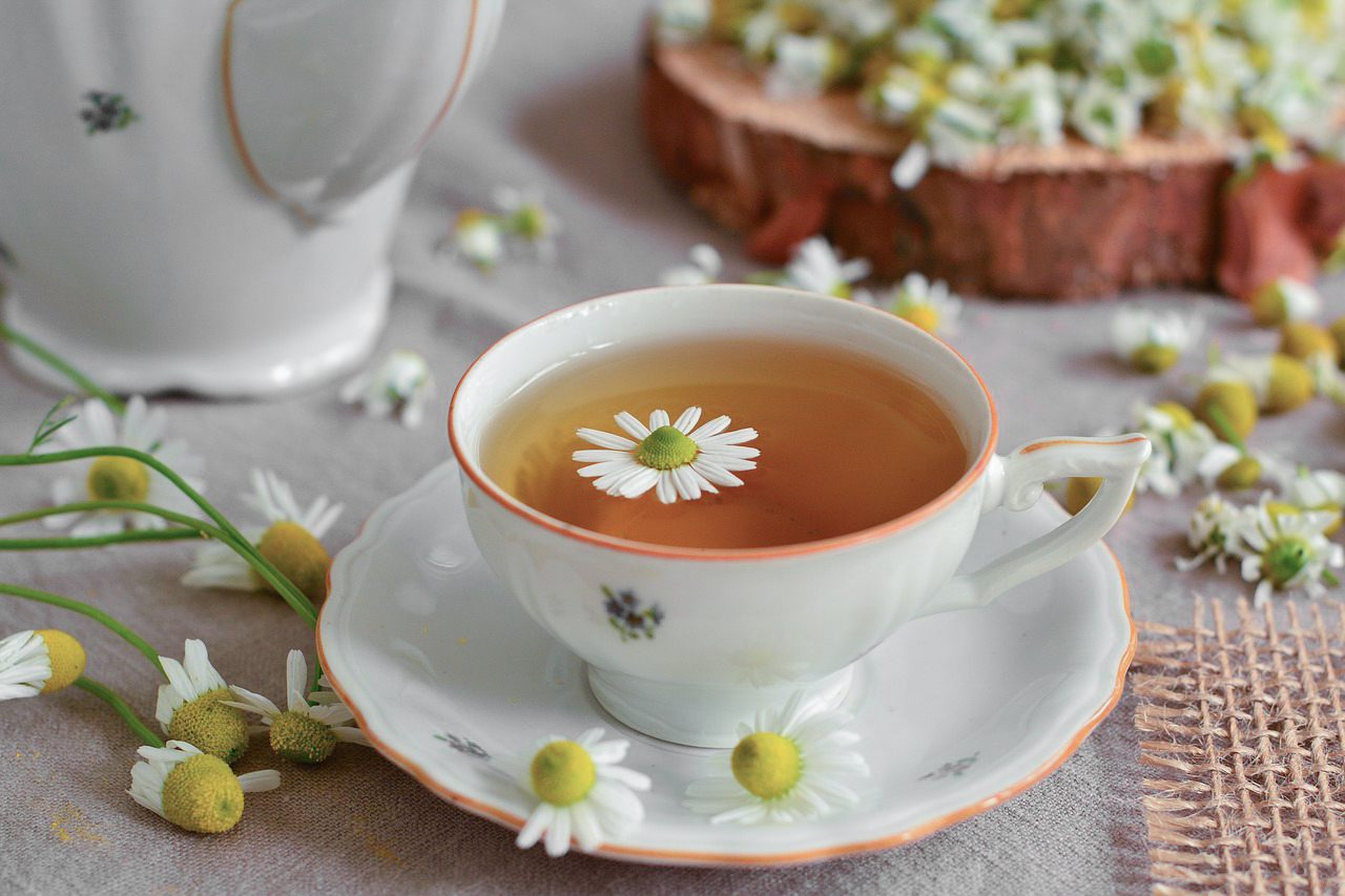 herbal chamomile tea