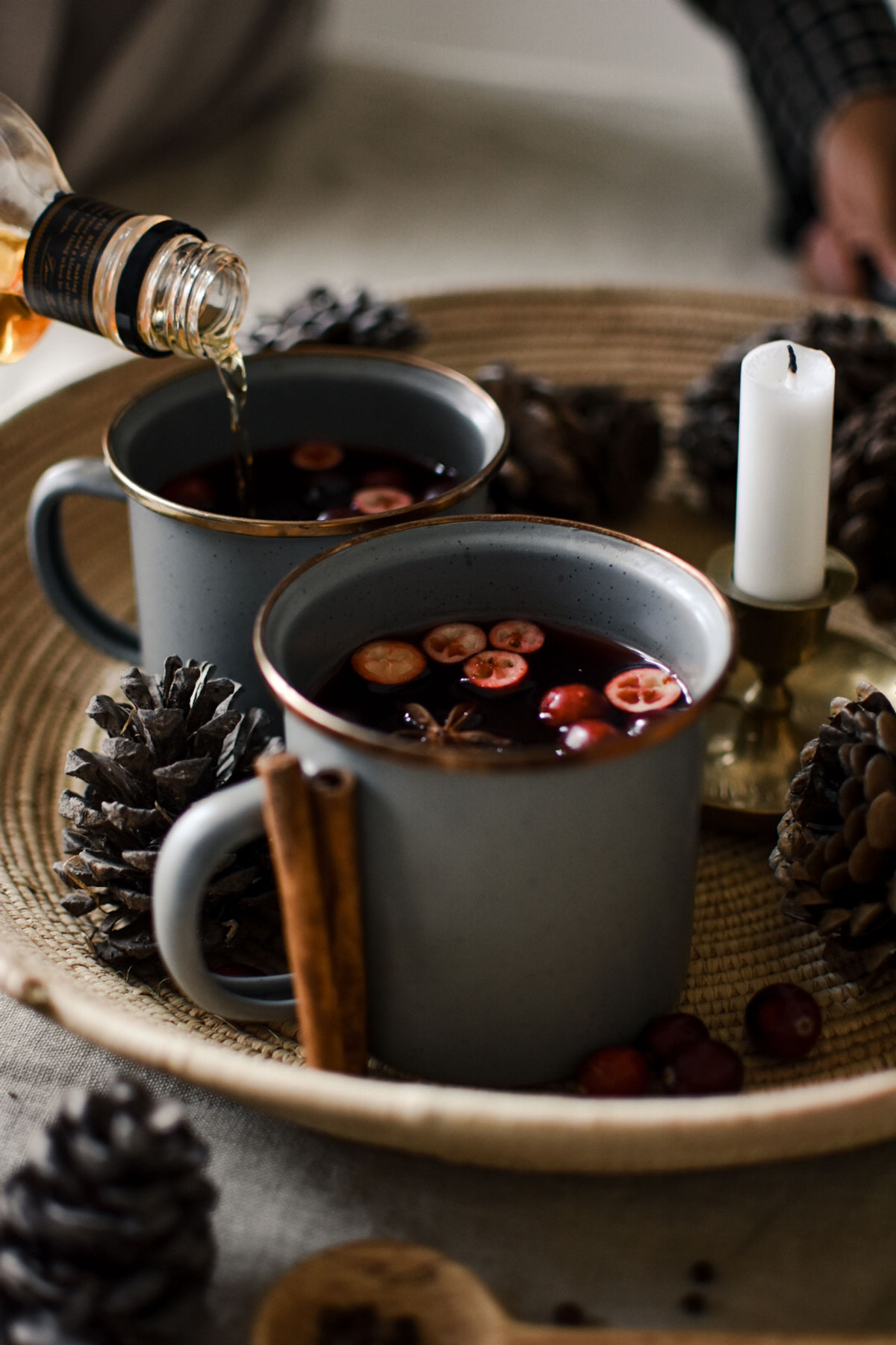 cranberry hot toddy with bourbon