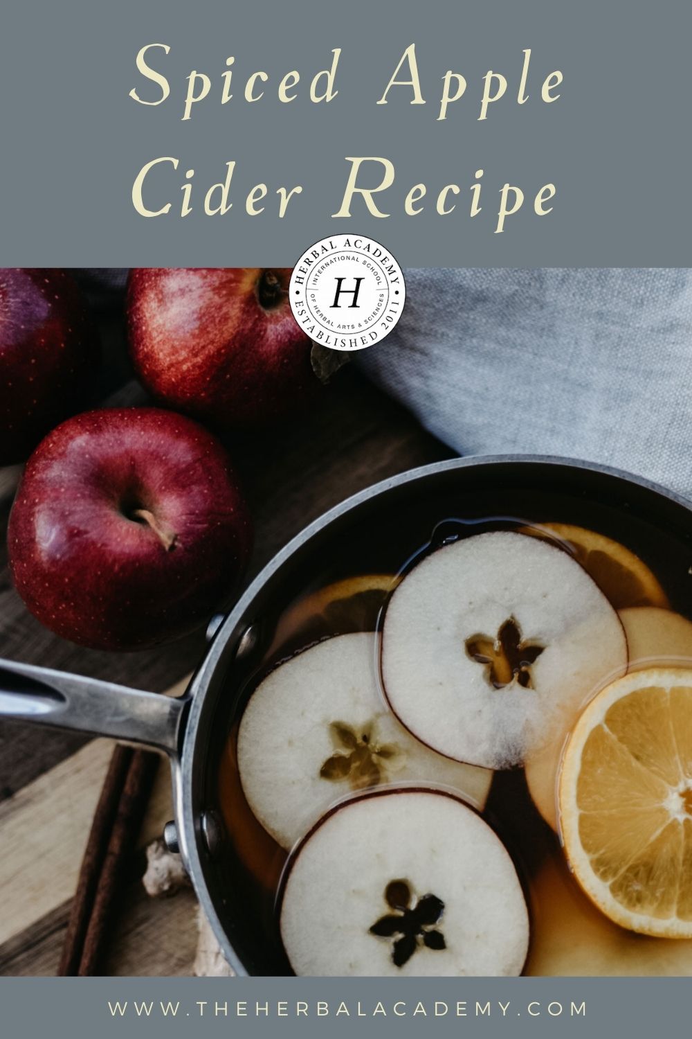 Spiced Apple Cider Recipe Pinterest Graphic