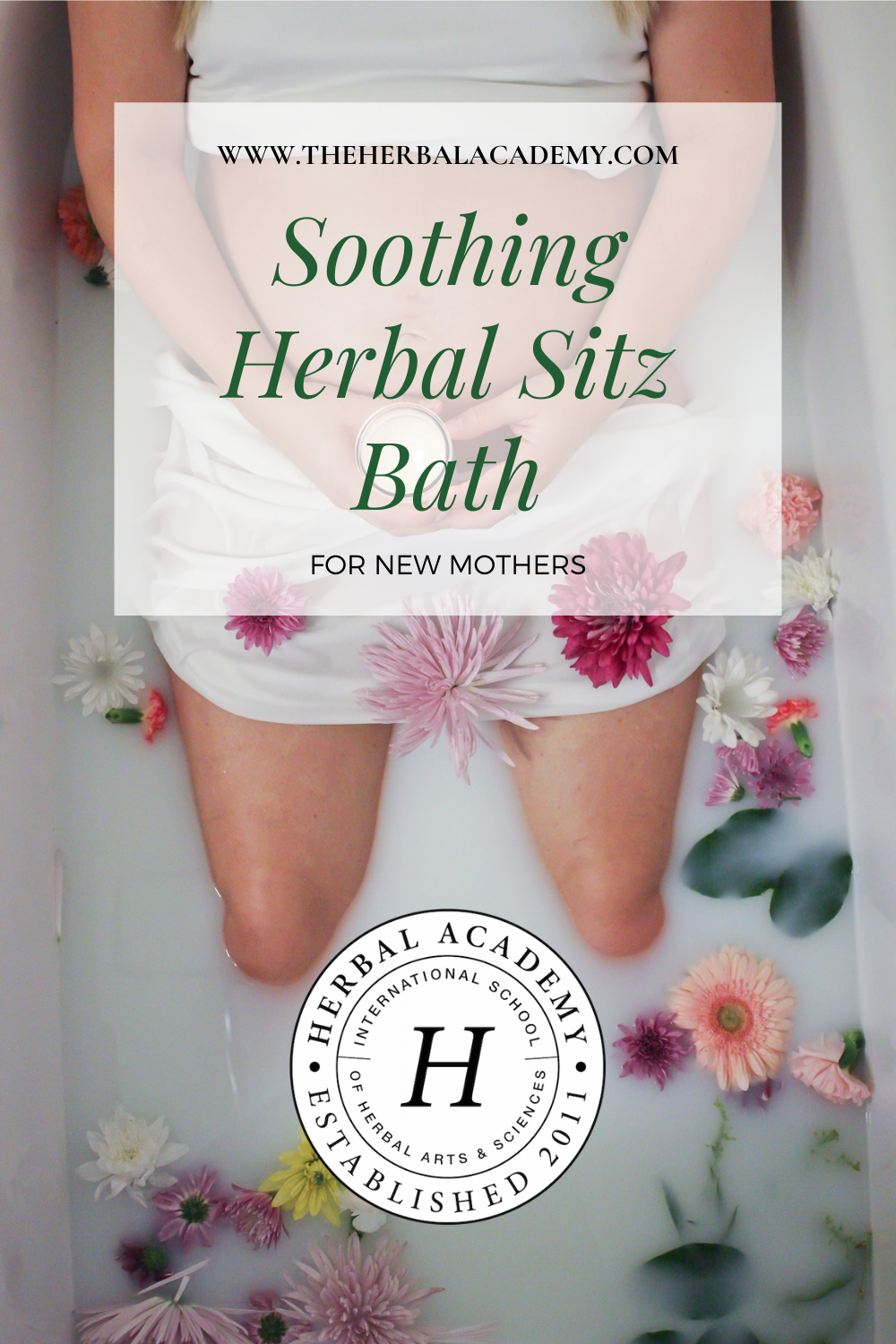 Soothing Herbal Sitz Bath Pintrest graphic