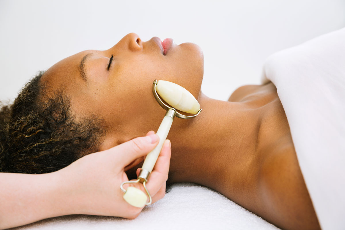 A woman getting a skincare treatment at Ritual Skincare by Katie Woods