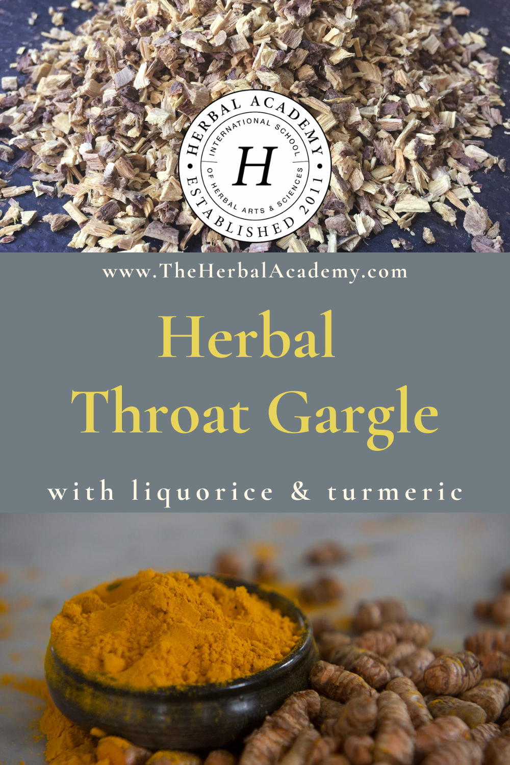 Herbal Throat Gargle | Herbal Academy | Pintrest graphic