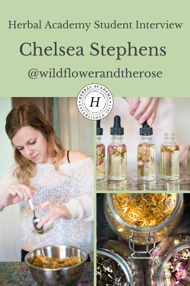 Student Feature Series: Chelsea Stephens @wildflowerandtherose | Herbal Academy | For the eighth installment of our Student Feature Series, we spoke with herbal hair color specialist Chelsea Stephens.