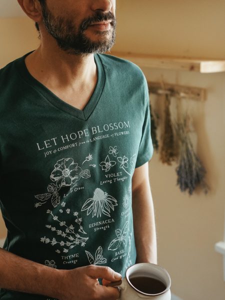 Flower Meaning Let Hope Blossom Botanical Tshirt by Herbal Academy