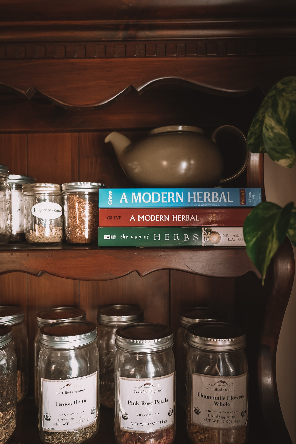 herb supplies on a shelf