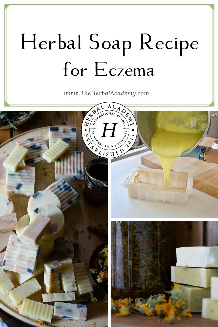 Herbal Soap Recipe for Eczema | Herbal Academy | If herbal skincare formulation is something you enjoy, check out this soap recipe for eczema! Crafting your own soaps is meditative and fun.