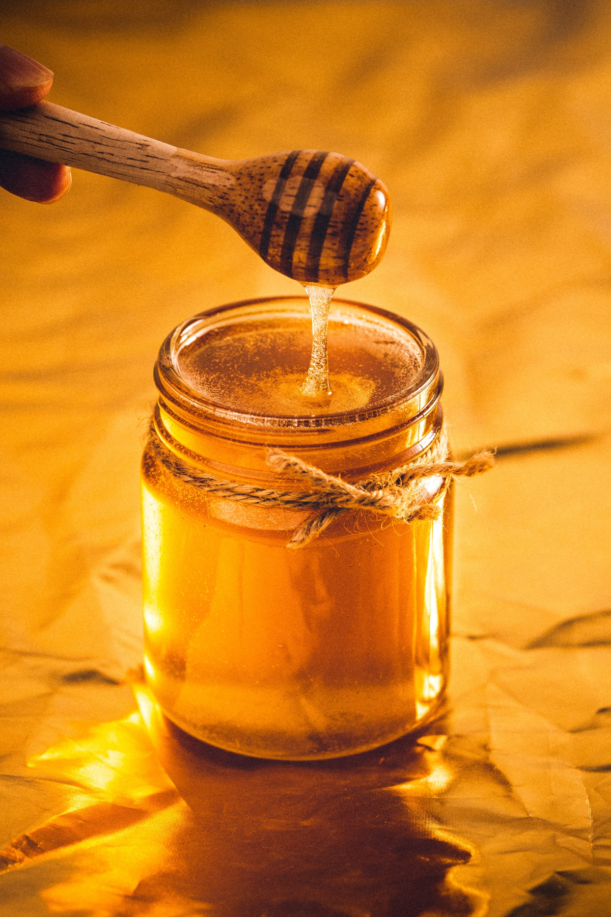 honey in a jar