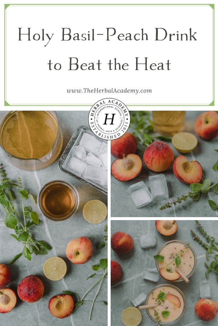 Holy Basil Peach Drink to Beat the Heat Herbal Academy