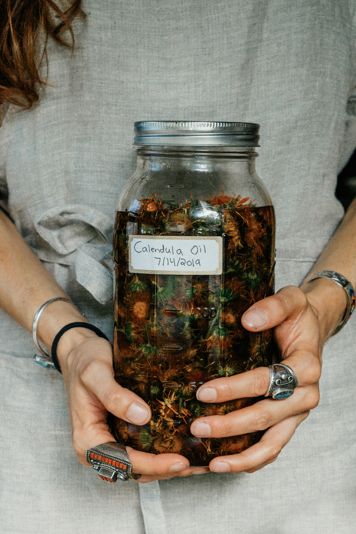 Entrepreneur Herbalist Path - learn how to making herbal infused oils in the Introductory Herbal Course