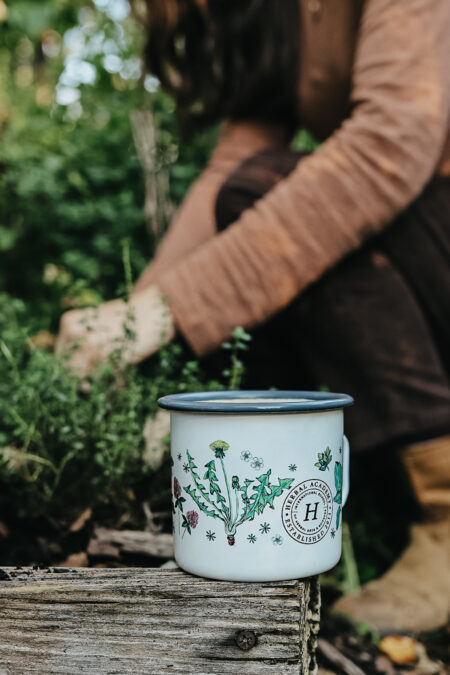 Great outdoor mug - the Floral Enamel Mug by Herbal Academy