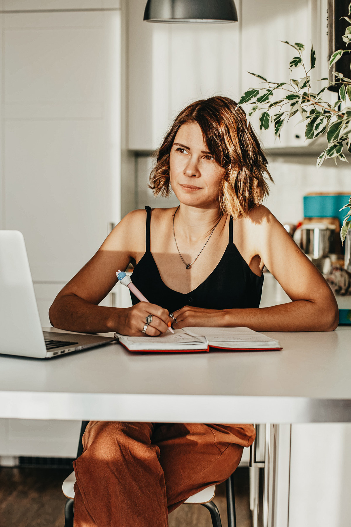 journaling at a desk