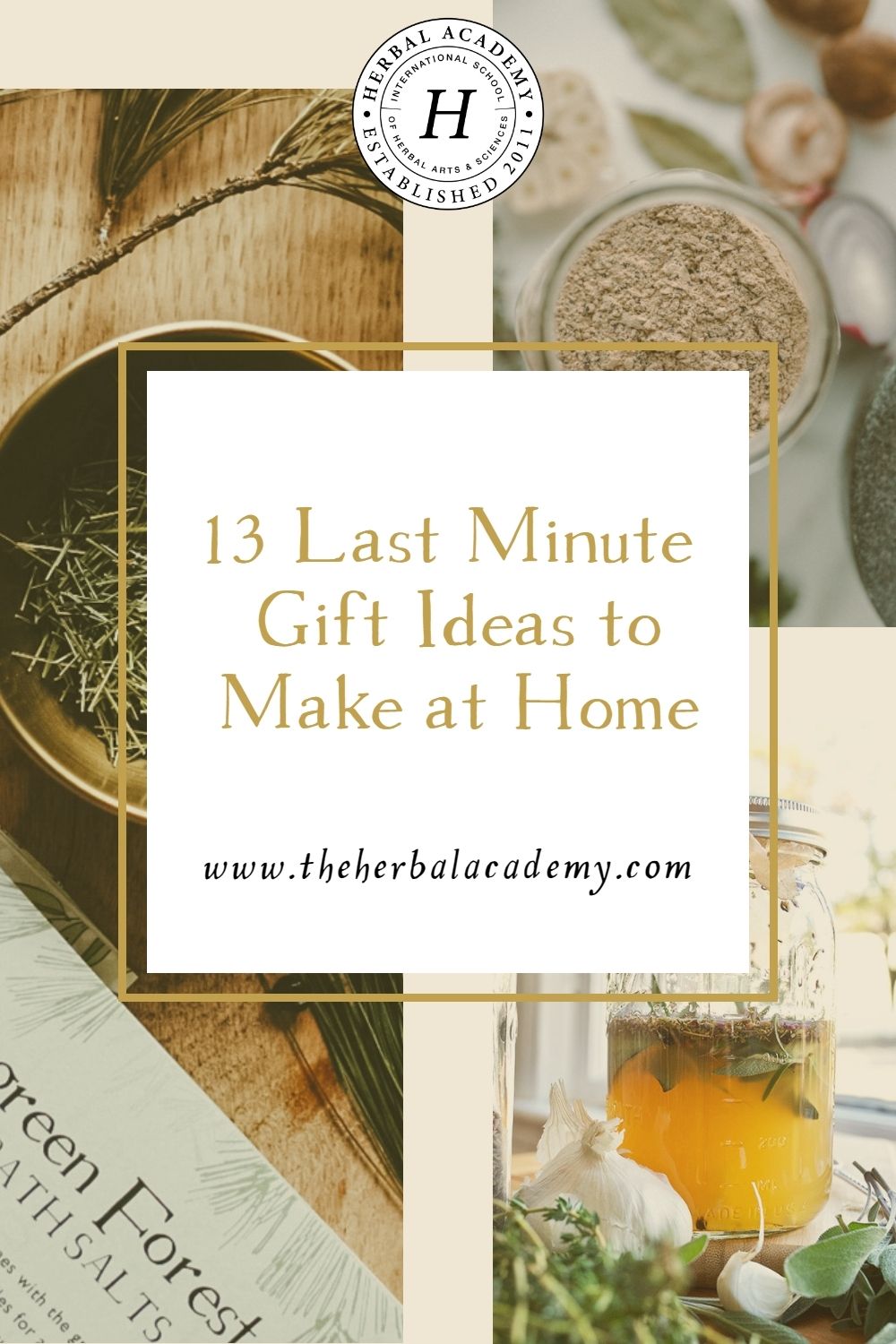 13 Last Minute Gift Ideas to Make at Home | The Herbal Academy | These last minute gift ideas are thoughtful, homemade options using herbs. Each gift is inexpensive and easy to make. Happy gifting!