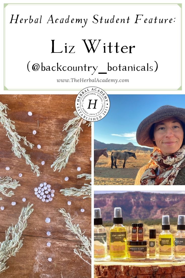 Herbal Academy Student Feature: Liz Witter (@backcountry_botanicals) | Herbal Academy | We sat down with Herbal Academy graduate, Liz Witter, to hear more about her path into herbalism and her business, Backcountry Botanicals.