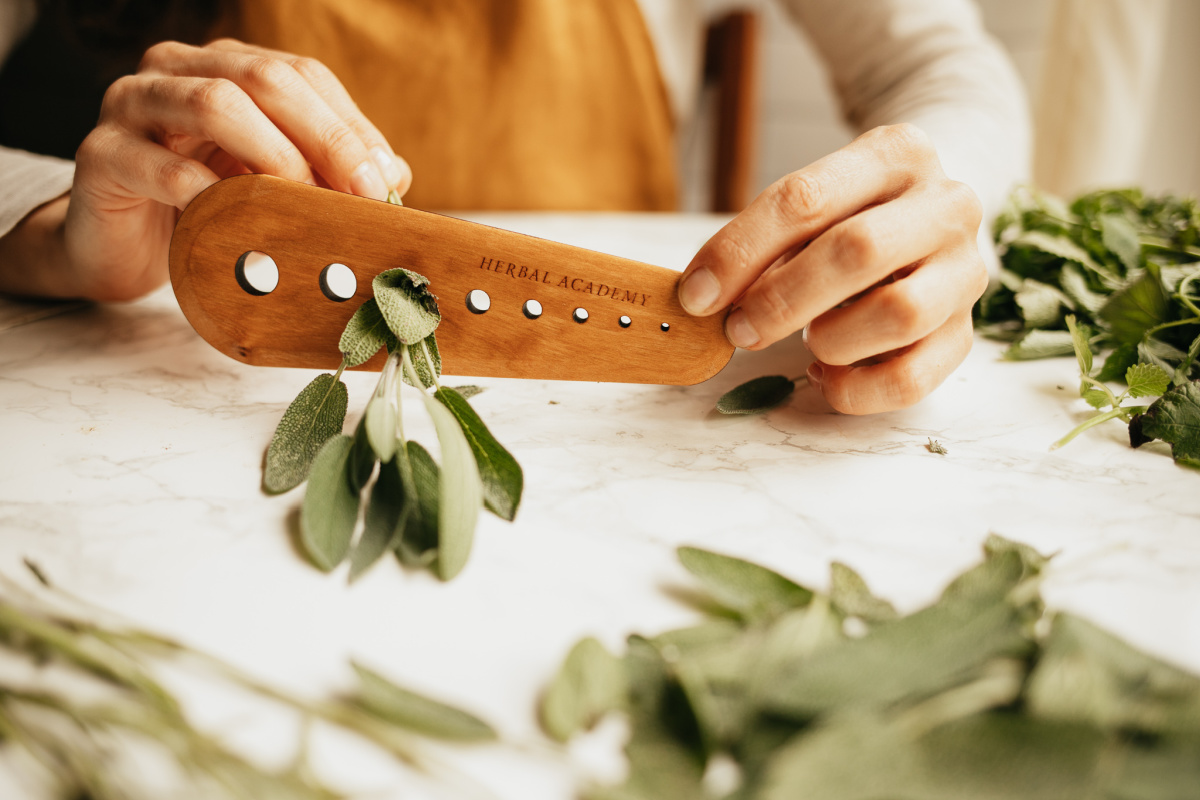 herb-stripping tool