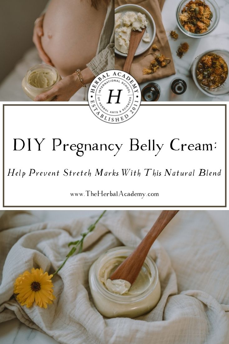 DIY Pregnancy Belly Cream: Help Prevent Stretch Marks With This Natural Blend | Herbal Academy | In this article, you will find some holistic tips to prevent stretch marks, and advice on the care of stretch marks that may have appeared.