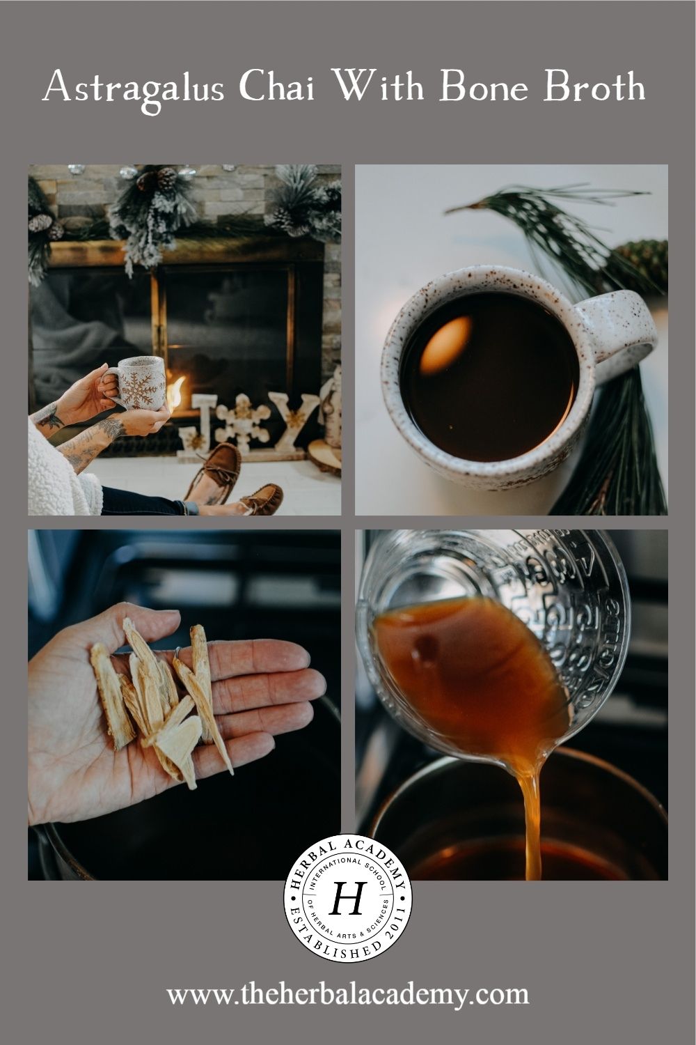 Astragalus Chai with Bone Broth | Herbal Academy | One drink to add to your stovetop is this astragalus chai tea recipe with added nourishing ingredients to get you through the winter.