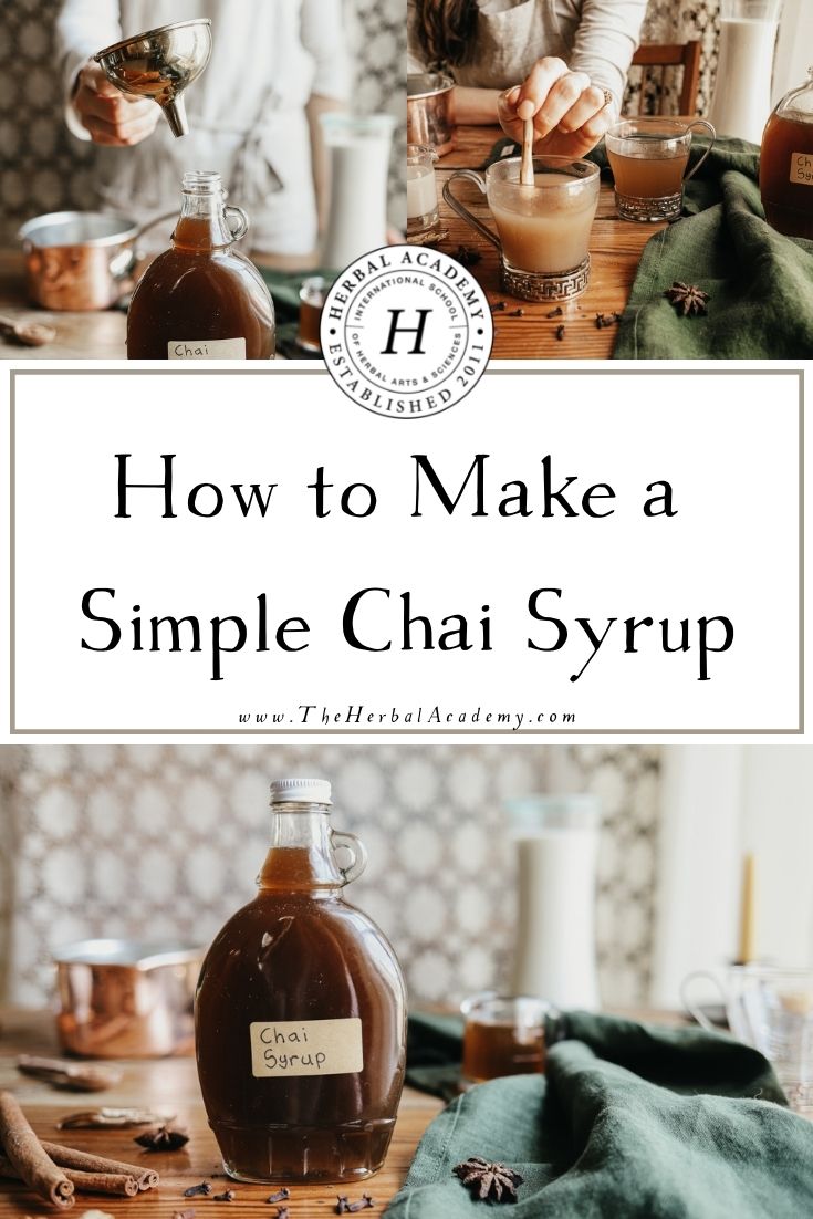 How to Make a Simple Chai Syrup | Herbal Academy | This chai syrup recipe is a great way to get the benefits of this brew into daily life and makes a wonderful holiday gift option.