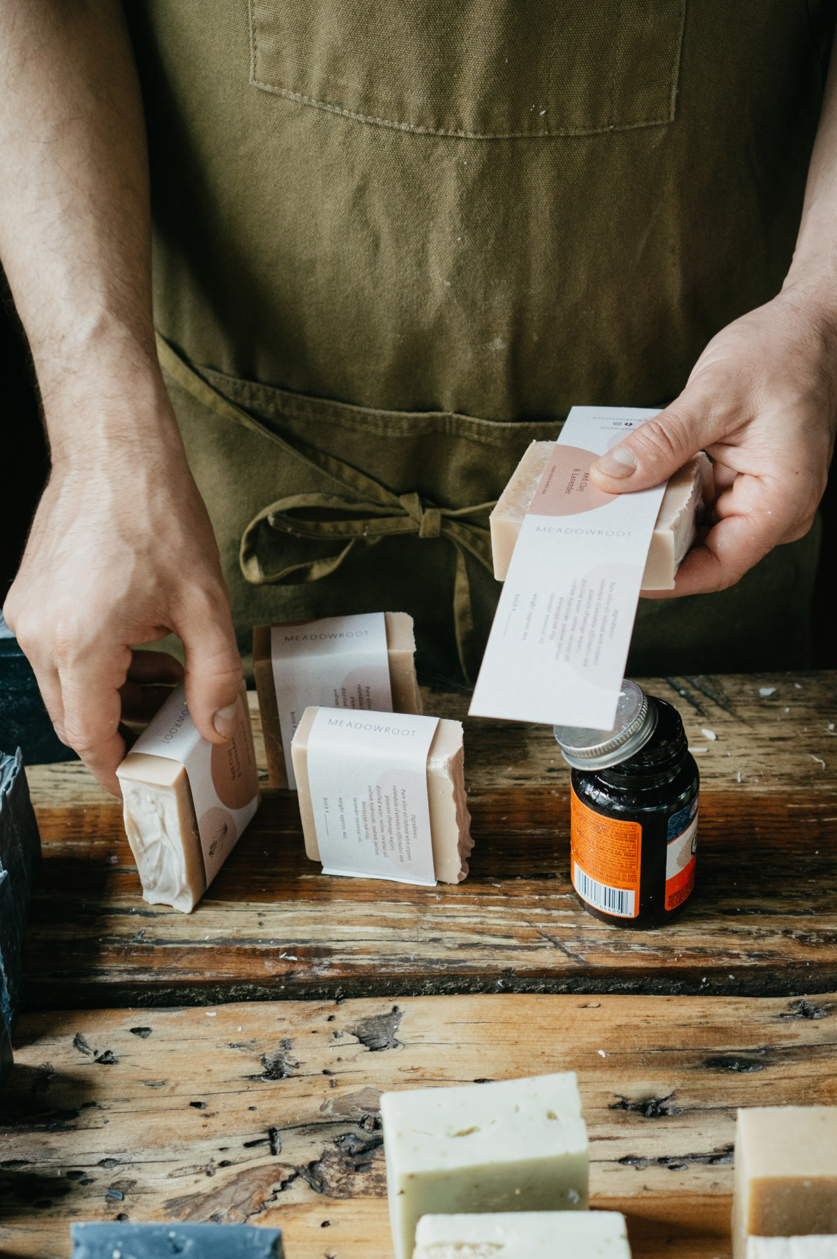 wrapping handmade soap