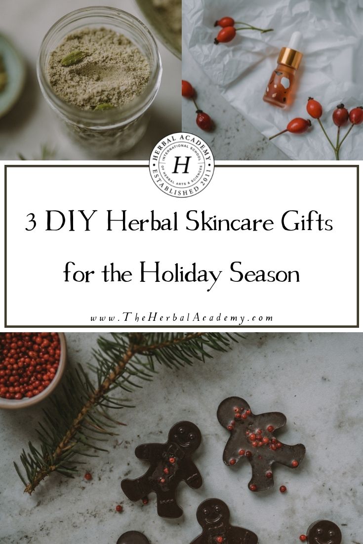 3 DIY Herbal Skincare Gifts for the Holiday Season | Herbal Academy | These three DIY herbal skincare gifts are amazing holiday gift ideas for your friends and family, or even just a treat for yourself!