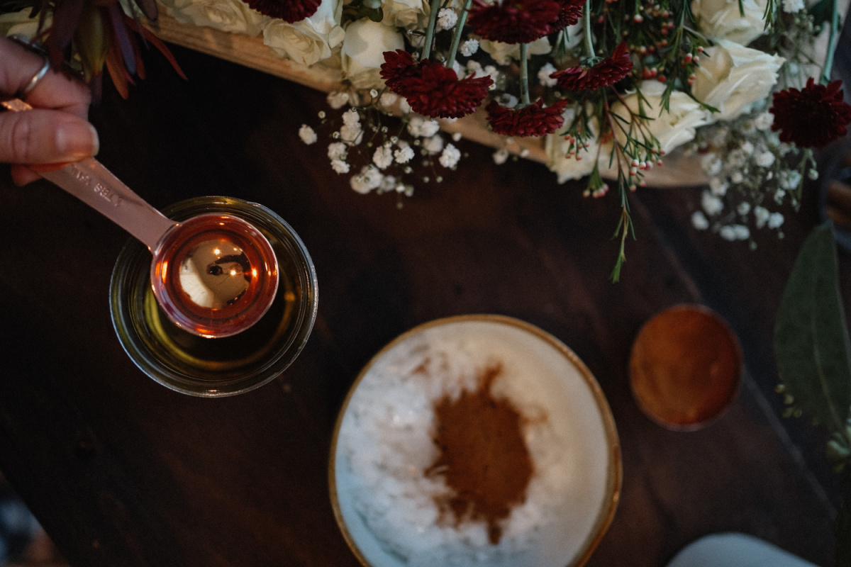 ingredients for an herbal foot soak