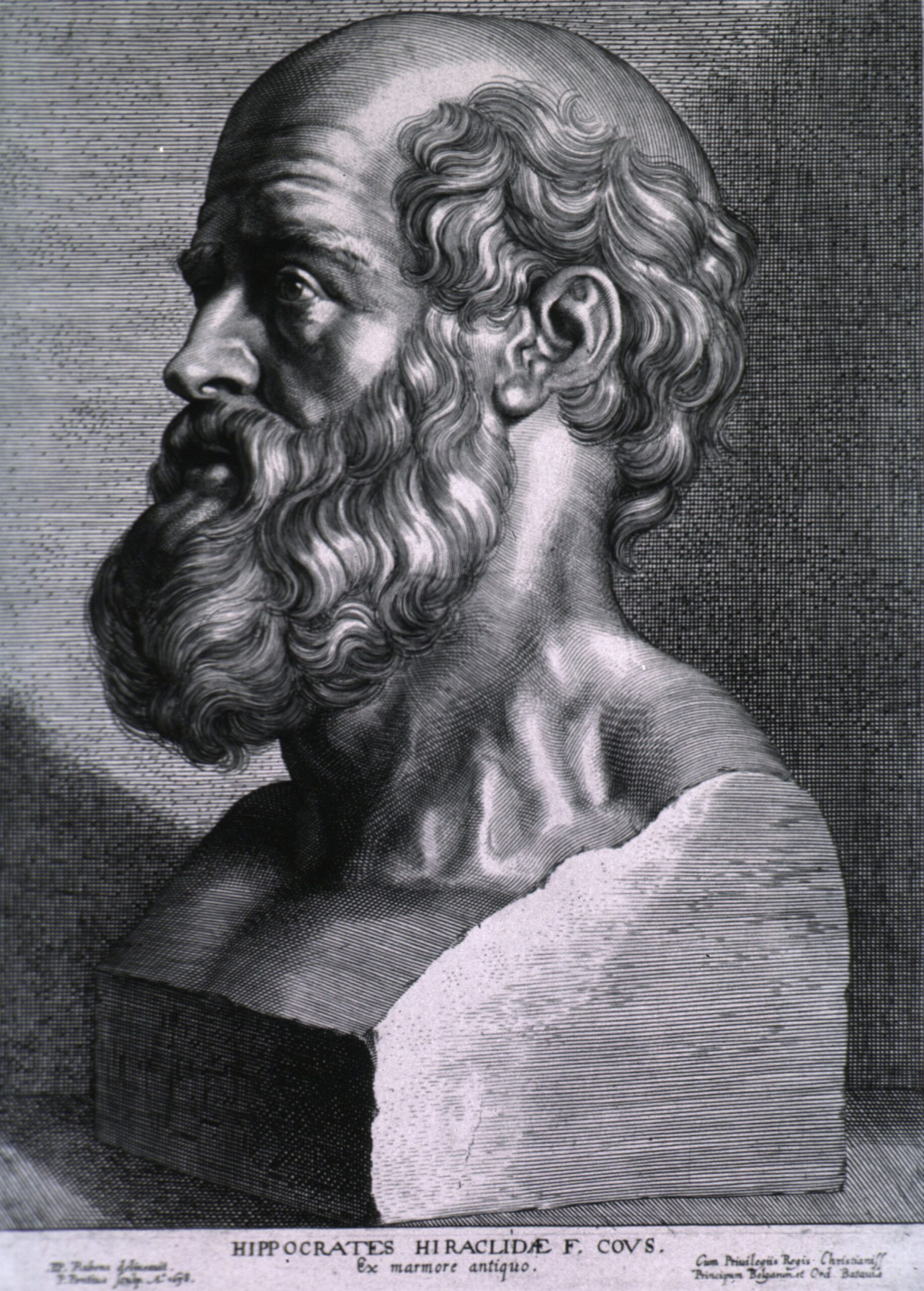 statue of Hippocrates: the Father of Medicine
