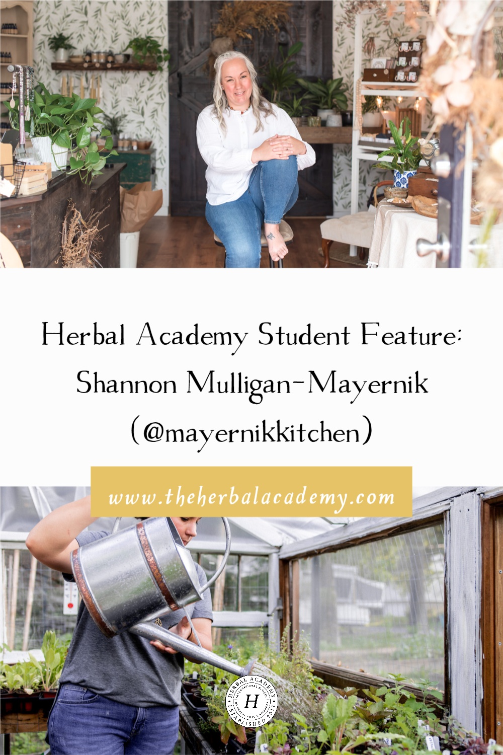 Herbal Academy Student Interview: Shannon Mulligan-Mayernik (@mayernikkitchen) | Herbal Academy | Shannon Mulligan-Mayernik owns Mayernik Kitchen, an apothecary located in New Jersey. She grows her own herbs and offers classes to her community.