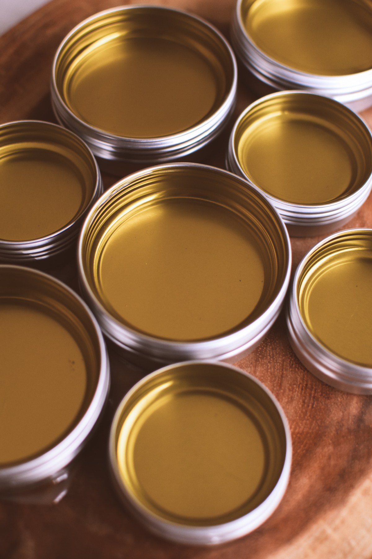 chickweed salve in tins cooling