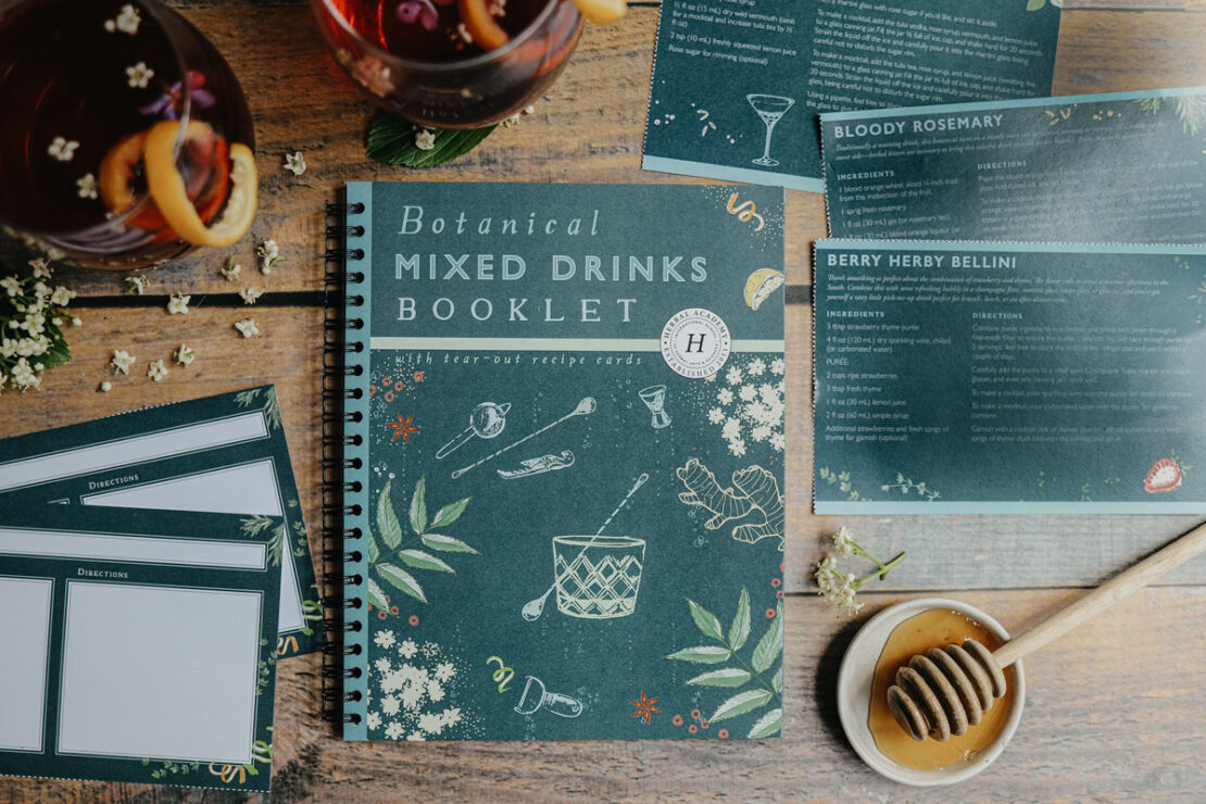 Botanical Mixed Drinks Recipe Booklet