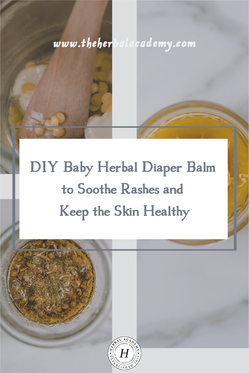 DIY Baby Herbal Diaper Balm to Soothe Rashes and Keep the Skin Healthy | Herbal Academy | A baby's skin is delicate and sensitive, so let's soothe it with natural ingredients. This lovely herbal diaper balm does just that!