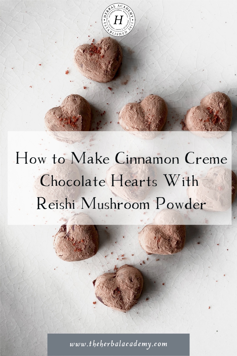 How to Make Cinnamon Crème Chocolate Hearts With Reishi Mushroom Powder | Herbal Academy | Make these cinnamon crème chocolate hearts if you are craving something sweet and nourishing for the body and emotional heart.