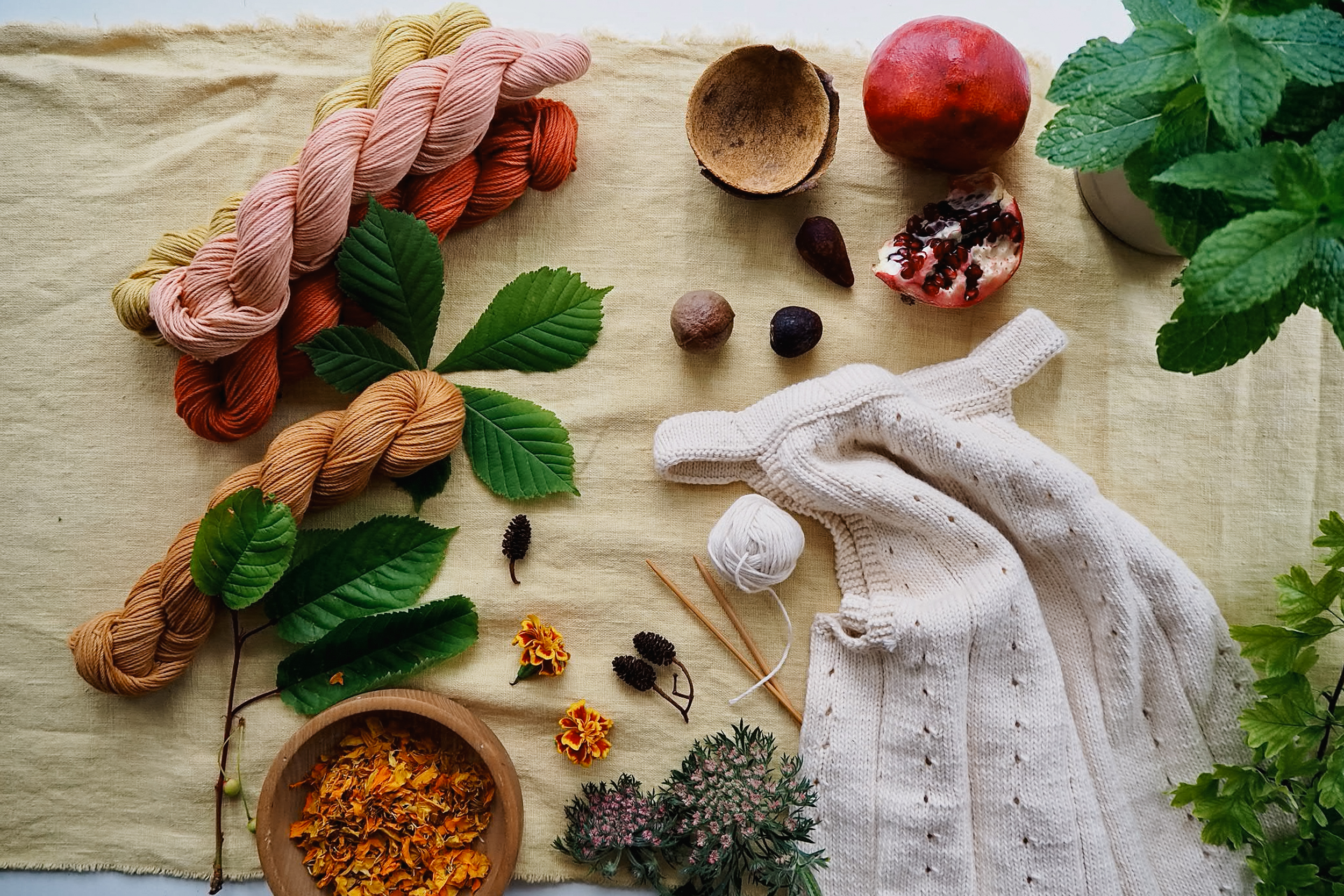 Naturally Dyed fabrics - Natural Dye Workshop by Herbal Academy
