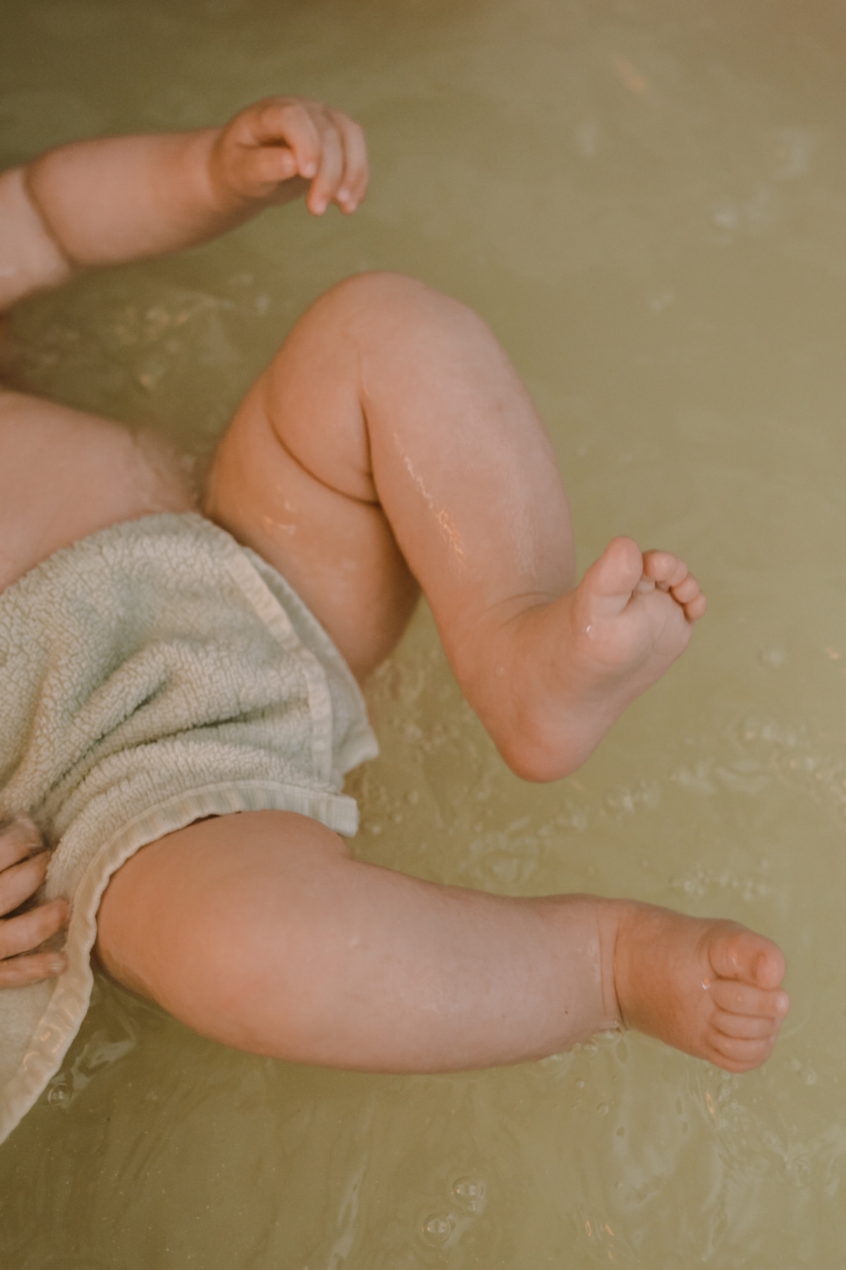 baby in a bath