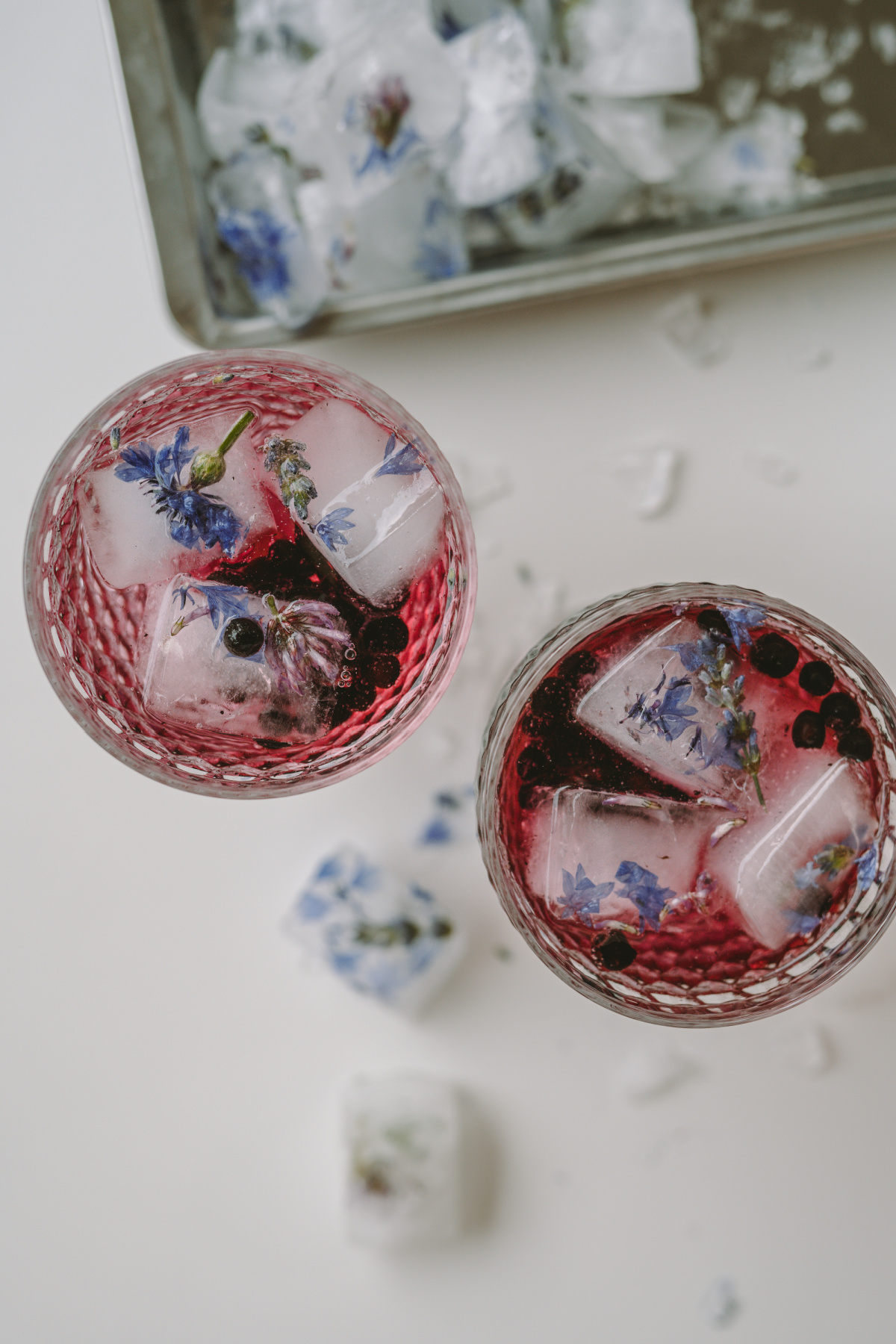 floral ice cubes