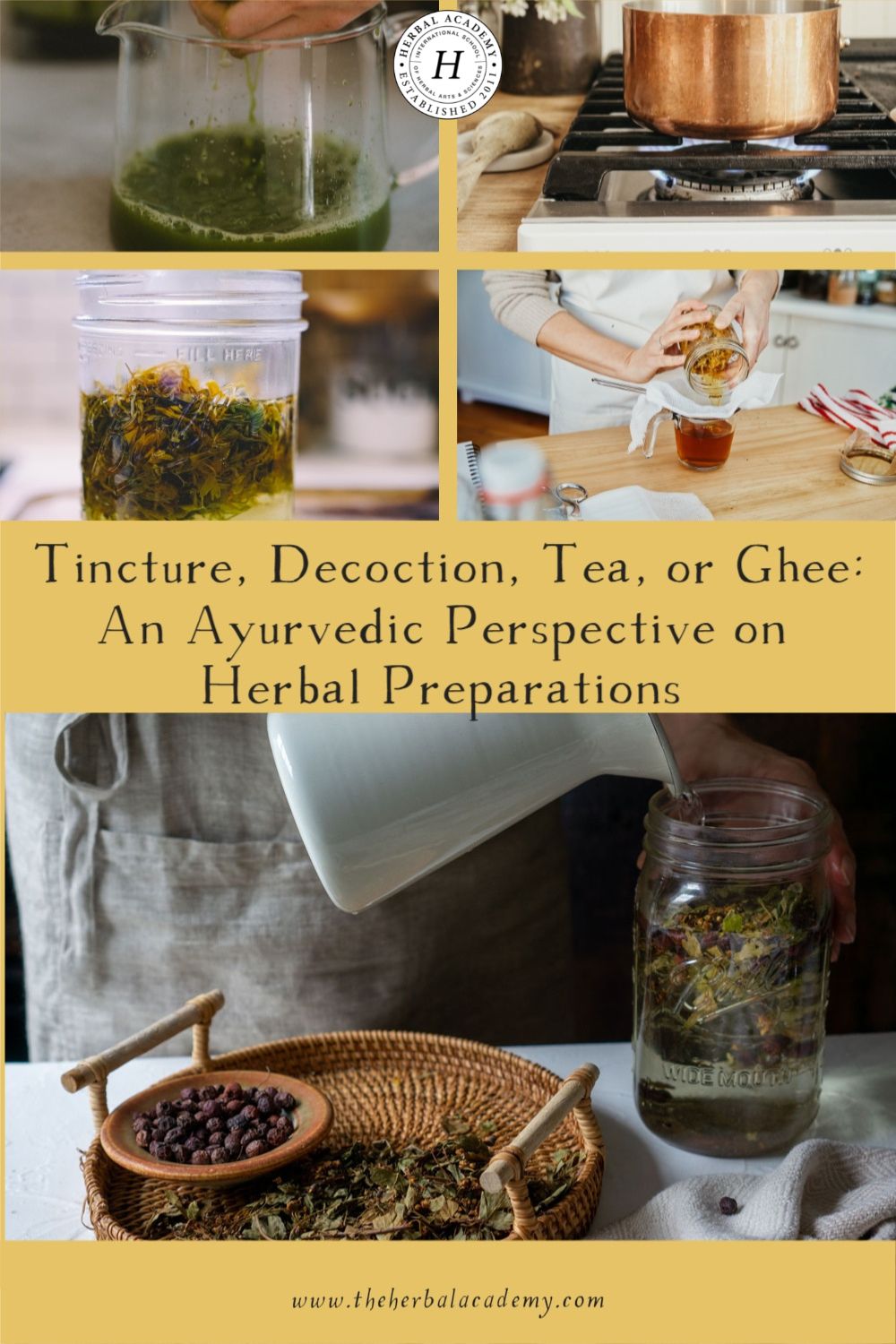 Tincture, Decoction, Tea, or Ghee: An Ayurvedic Perspective on Herbal Preparations | Herbal Academy | Here is an ayurvedic perspective on different types of herbal preparations, and some reasons why you may choose one preparation over another.